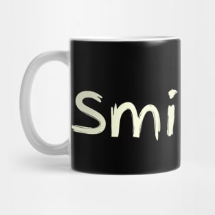 Smile and Be Happy Cream Design Mug